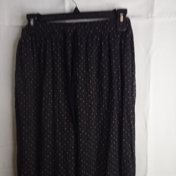 Victoria's Secret Pajama Pants Women M Sleep Bottom Elastic Polka Dot Black Pink - Picture 3 of 15